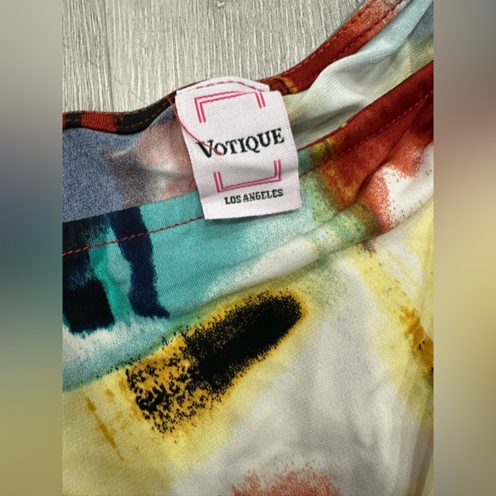 Votique Los Angeles Woman's Mini Dress Contemporary Print Size M - Picture 5 of 16